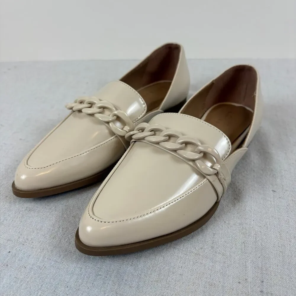 LC Lauren Conrad Demii Chain Women's Loafers Bone Size 6